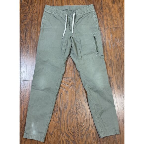 VUORI Womens Green Jogger Pants Drawstring Waist Casual Zip Pocket Tapered leg - Picture 1 of 10